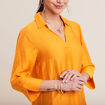 Blouse manches 3/4 jaune moutarde femme