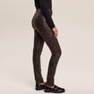 Pantalon ajusté couleur bronze femme