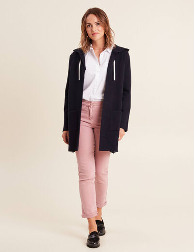 Jean ajusté 7/8ème 5 poches mauve femme