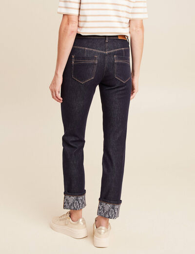 Jean ajusté taille standard denim brut femme