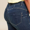 Jeans ajusté taille standard 7/8ème denim brut femme