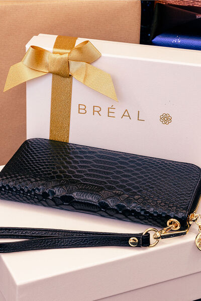 Sac compagnon en cuir noir femme
