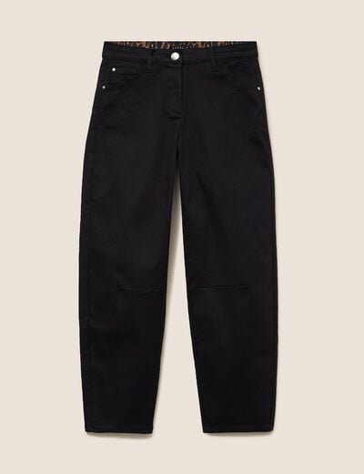 Pantalon magique coupe barrel l'Unique noir femme