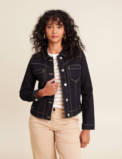 Veste denim brut femme