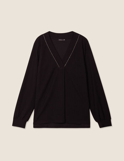 T-shirt manches longues noir femme