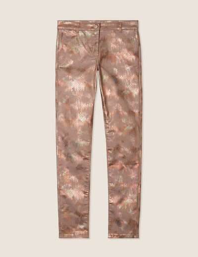 Pantalon ajusté marron femme
