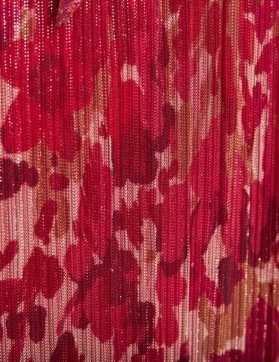 Robe longue portefeuille rose cerise femme