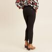 Pantalon ajusté détails zippés noir femme