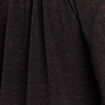 Robe courte &eacute;vas&eacute;e col v manches longues noir femme