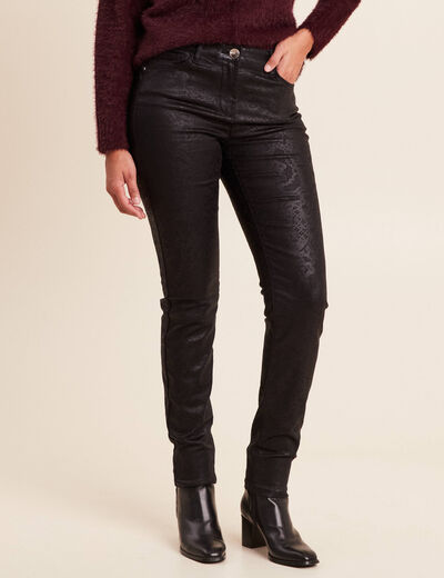 Pantalon magique L'Unique coupe ajust&eacute;e noir femme
