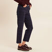 Pantalon droit bleu marine femme