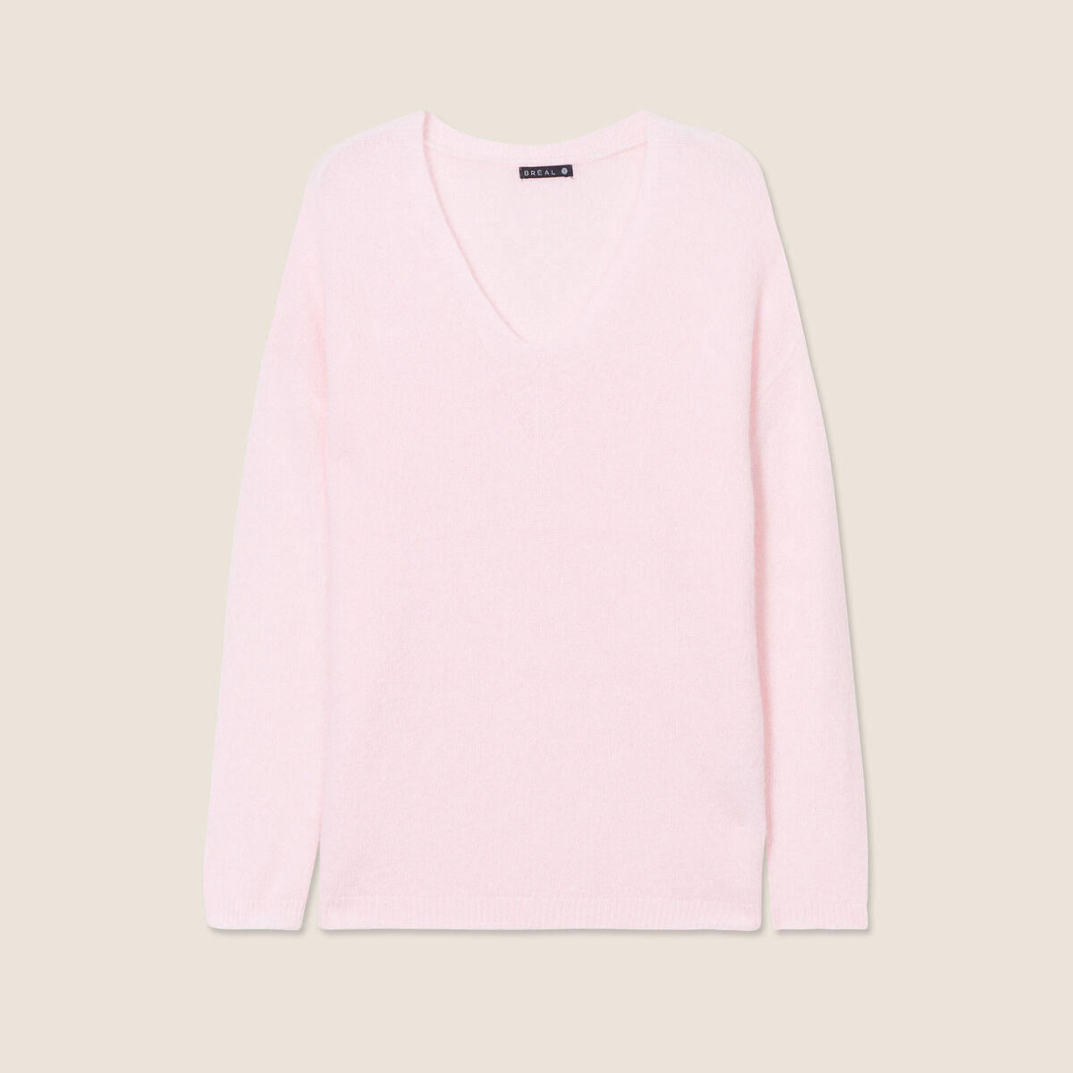 Pull manches longues rose femme