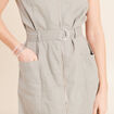 Robe droite zipp&eacute;e vert clair femme
