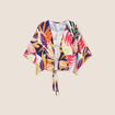 Poncho kimono manches 3/4 noué femme multicolore femme