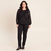 Blouse en dentelle noir femme