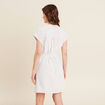 Robe droite courte doublée gris foncé femme