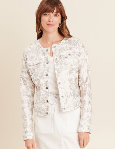 Veste réversible cintrée blanc femme