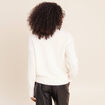 Pull col rond ecru femme