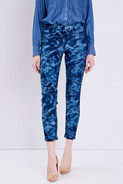 Jean réversible confortable magique bleu gris femme