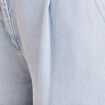 Pantalon large doubl&eacute; fluide denim bleach femme