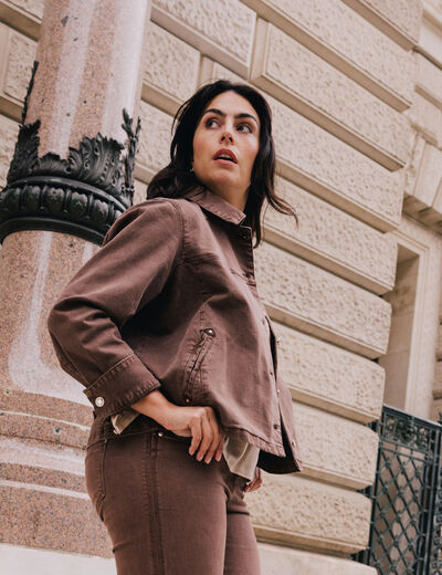 Veste ample marron femme