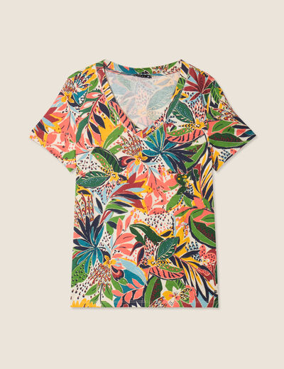 T-shirt manches courtes bleu ciel femme