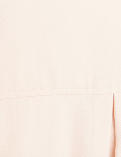 Chemise col chemise manches longues creme femme