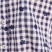 Chemise nou&eacute;e bleu femme