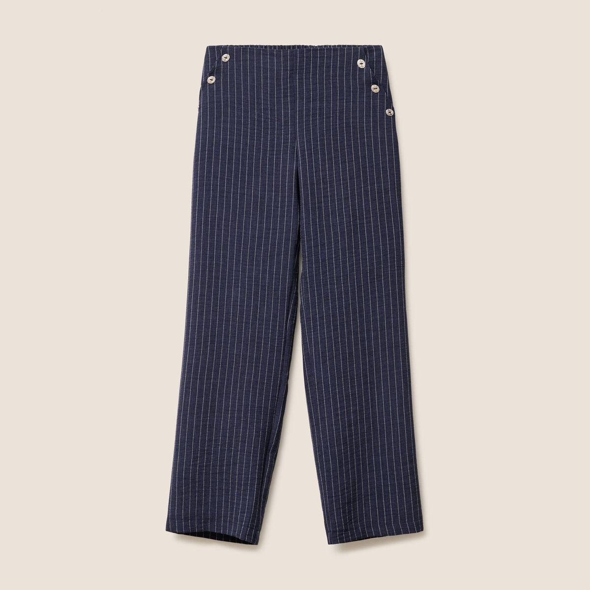 pantalon large bleu femme