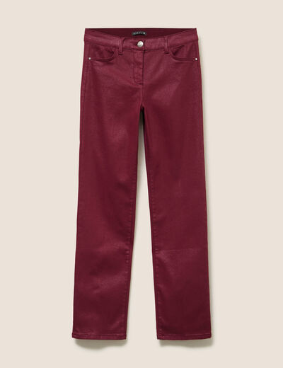 Pantalon magique L'Unique effet brillant bordeaux femme