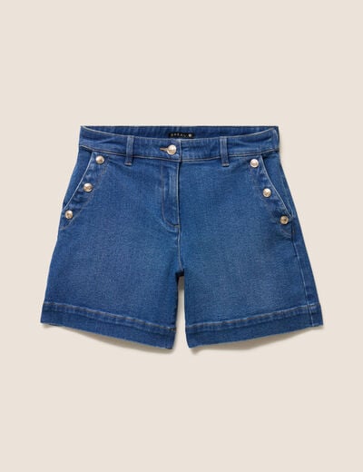 Short en jean denim stone femme