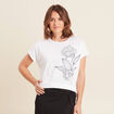 T-shirt manches courtes blanc femme