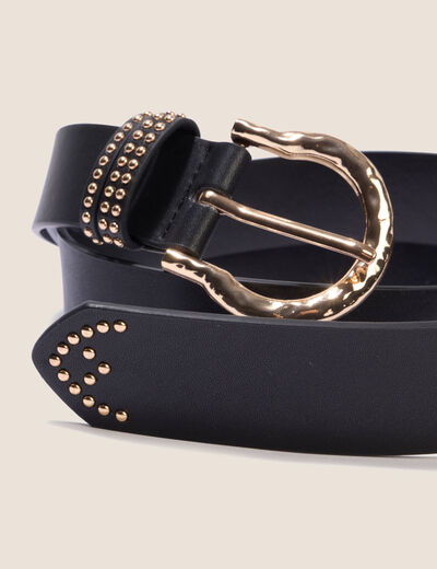 Ceinture large noir femme