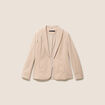 Veste tailleur velours sable femme