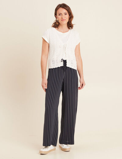 Gilet sans manches blanc femme