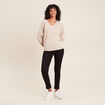 Pull manches longues couleur or femme