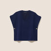 T-shirt sans manches bleu marine femme