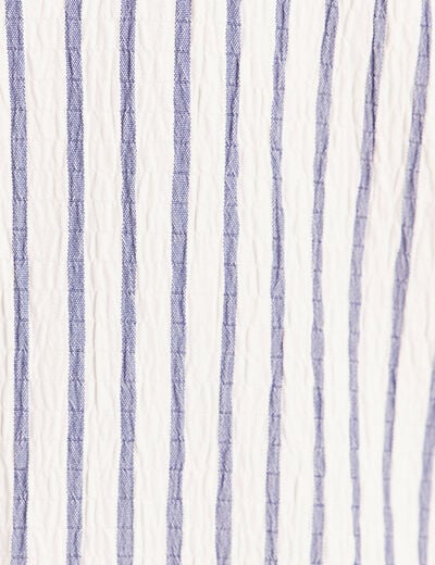 Chemise fluide manches longues bleu femme
