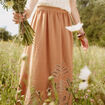 Jupe longue &eacute;vas&eacute;e beige femme