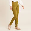 Jean magique L'Unique coupe ajust&eacute;e vert olive femme