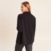 Blazer col tailleur doubl&eacute; noir femme