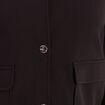 Veste courte droite manches longues noir femme