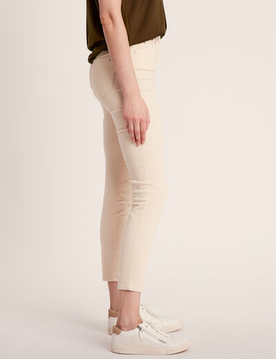 Pantalon ajusté ivoire femme