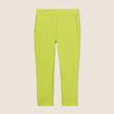Pantacourt ajusté taille haute vert anis femme