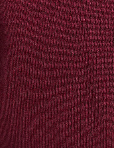 Pull manches longues bordeaux femme