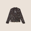 T-shirt cache-c&oelig;ur noir femme