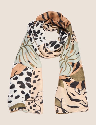 Foulard vert kaki femme