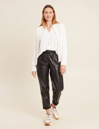 Blouse manches longues ecru femme