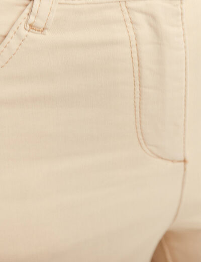 Pantalon léger taille standard 7/8ème ivoire femme