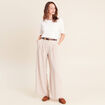 Pantalon large taille standard gris clair femme
